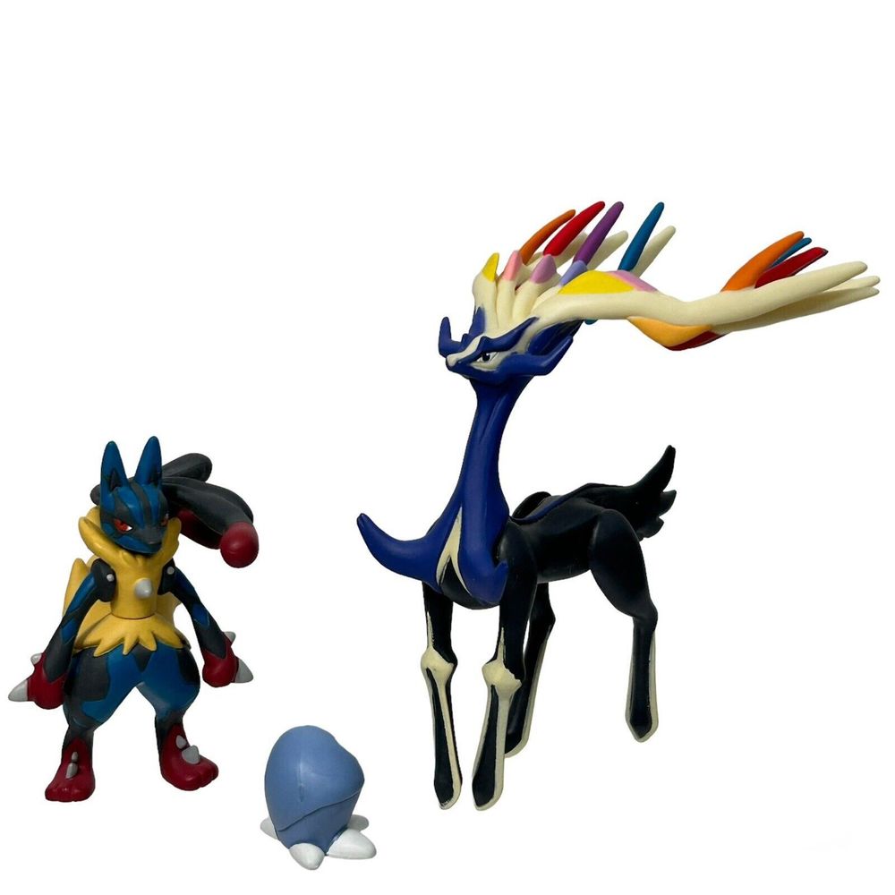 Takara Tomy Pokemon Nintendo Figure Moncolle Lot Xerneas EX ML-12 Mega Lucario - Picture 1 of 10